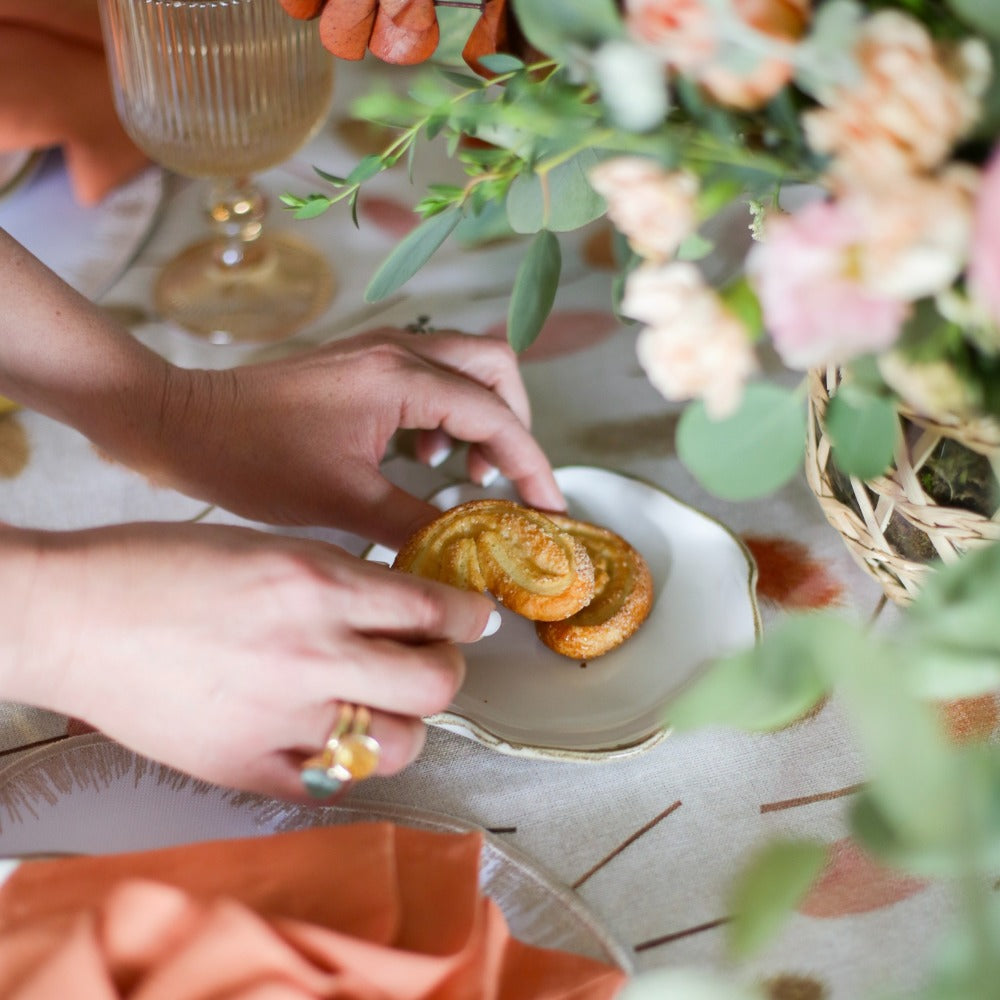 Alcatráz Filo Dorado - Vajilla Hecha a Mano