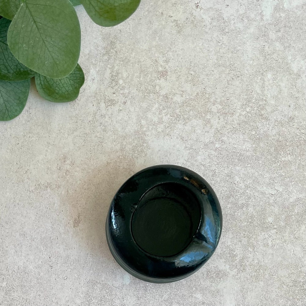 Cenicero Estriado Verde Oscuro - Cenicero