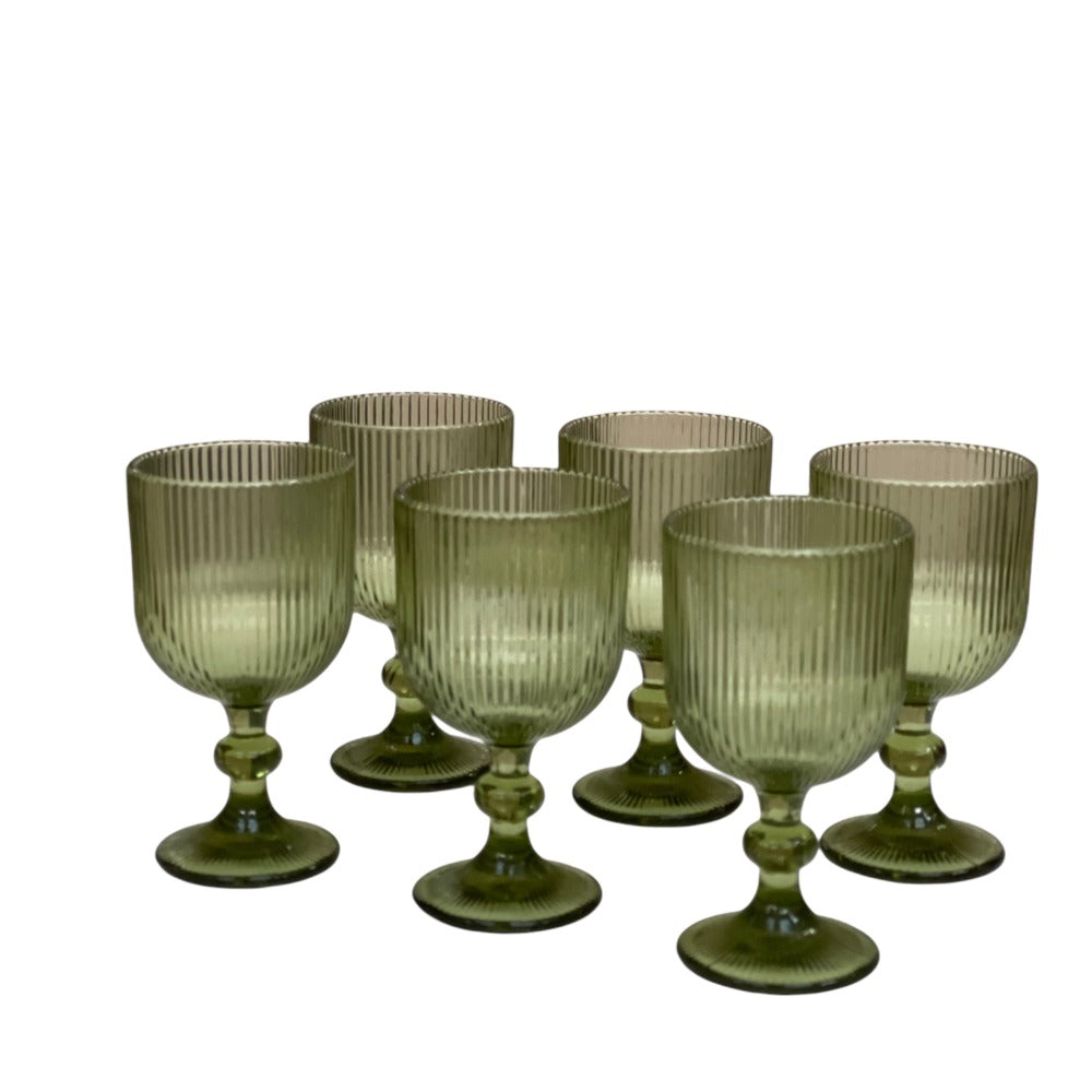 Genova Verde Olivo (Set de 6) - Copas