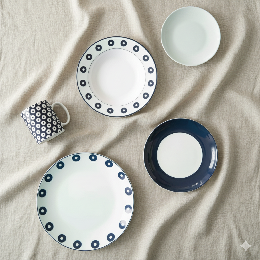 Caracol Mar (Set de 5) - Vajilla de Porcelana