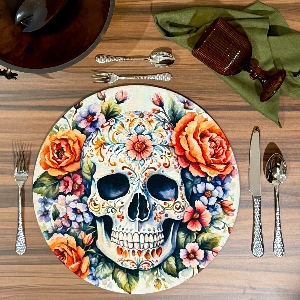 Colored Skull - Funda Plato Base