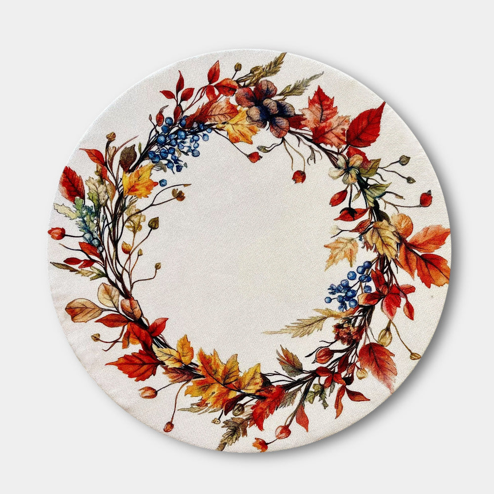 Autumn Leaf Wreath - Funda Plato Base