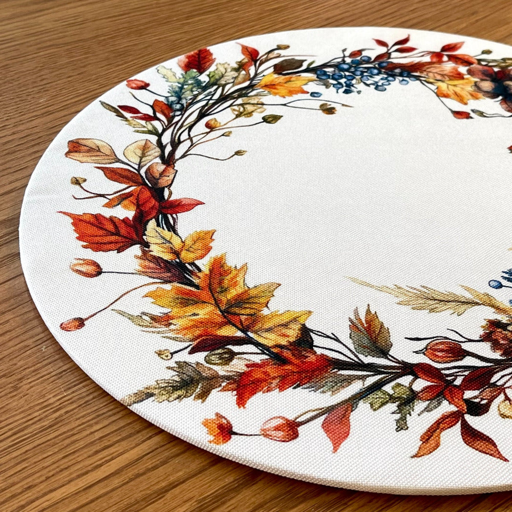 Autumn Leaf Wreath - Funda Plato Base