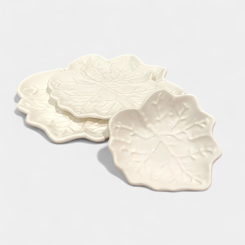Platón Hoja Blanco - Platón de Cerámica