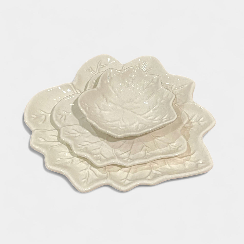Platón Hoja Blanco - Platón de Cerámica