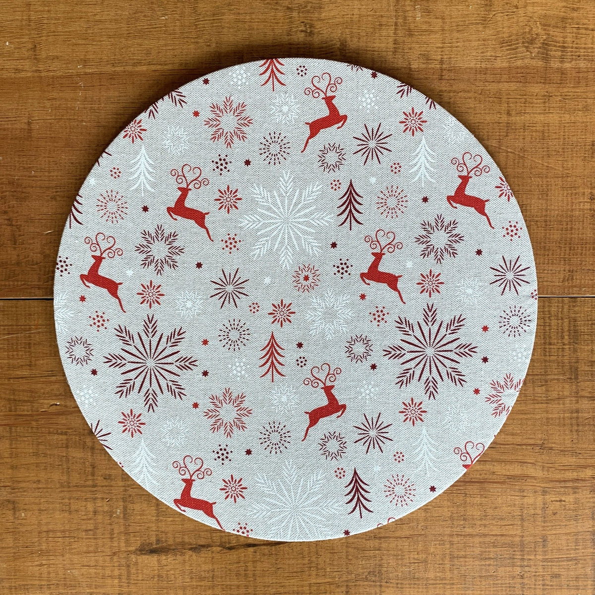 Reindeers Taupe - Funda Plato Base