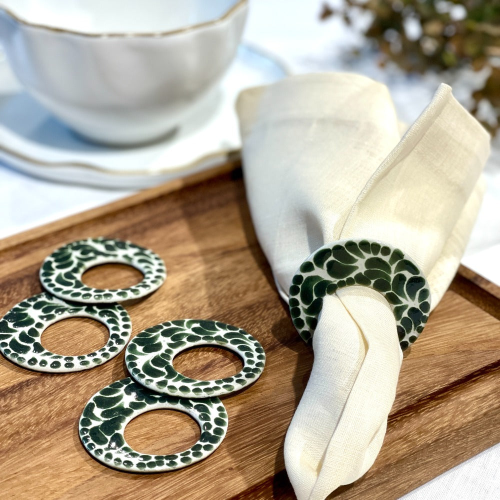 Círculo Talavera (Set de 6) - Anillo Servilletero