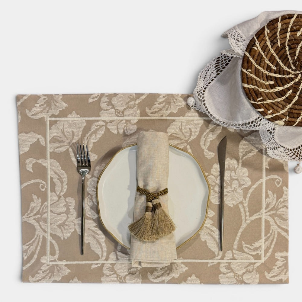 Floral Ivory (Set de 6) - Individual de Mesa