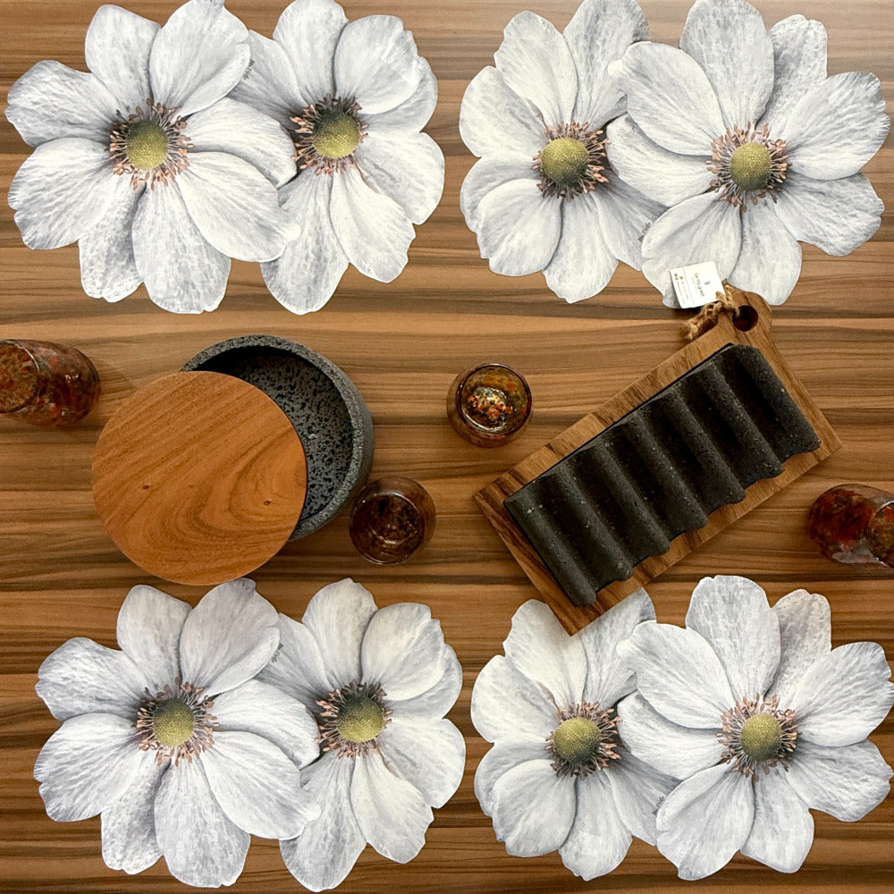 Max Flower Gray - Individuales de Mesa