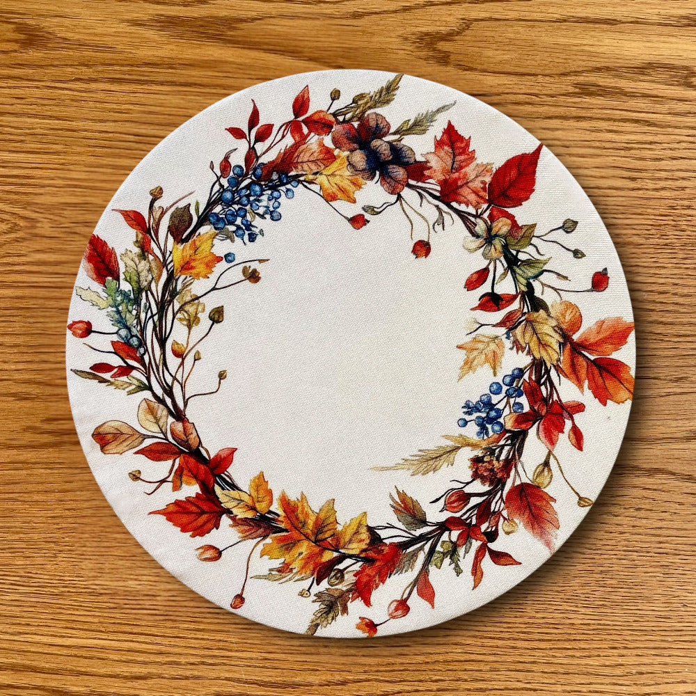Autumn Leaf Wreath - Funda Plato Base