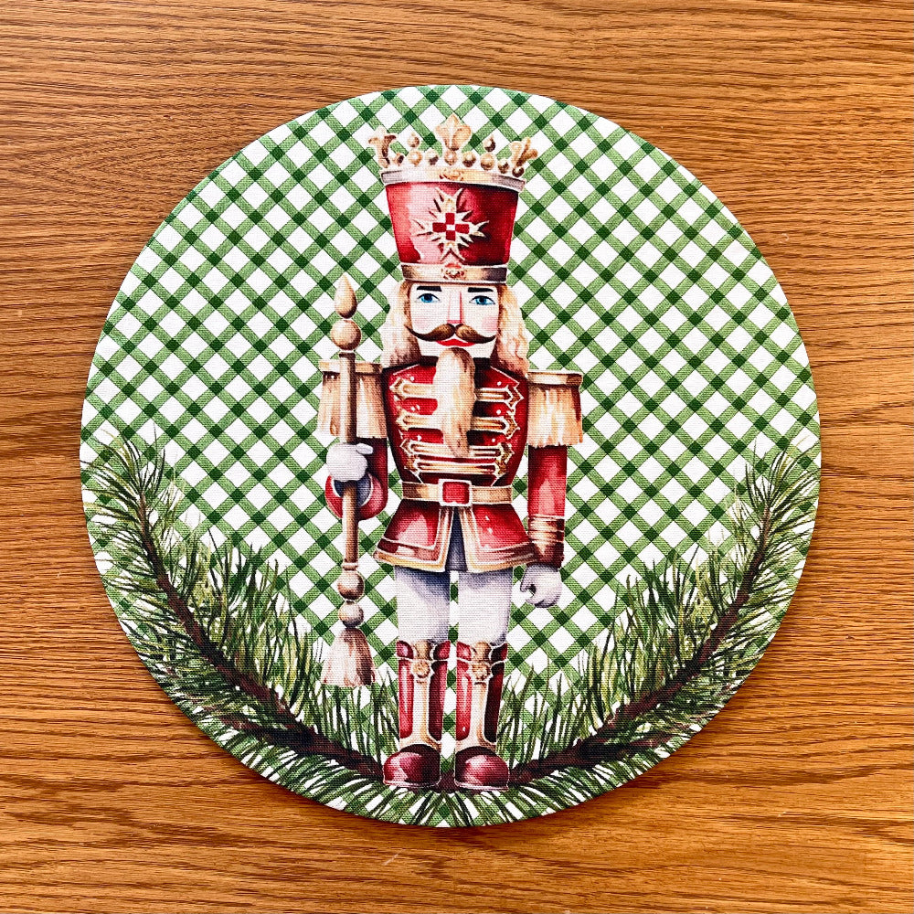 Nutcracker Vichy Green - Funda Plato Base