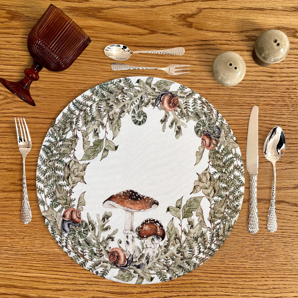 Mushroom & Snail - Funda Plato Base