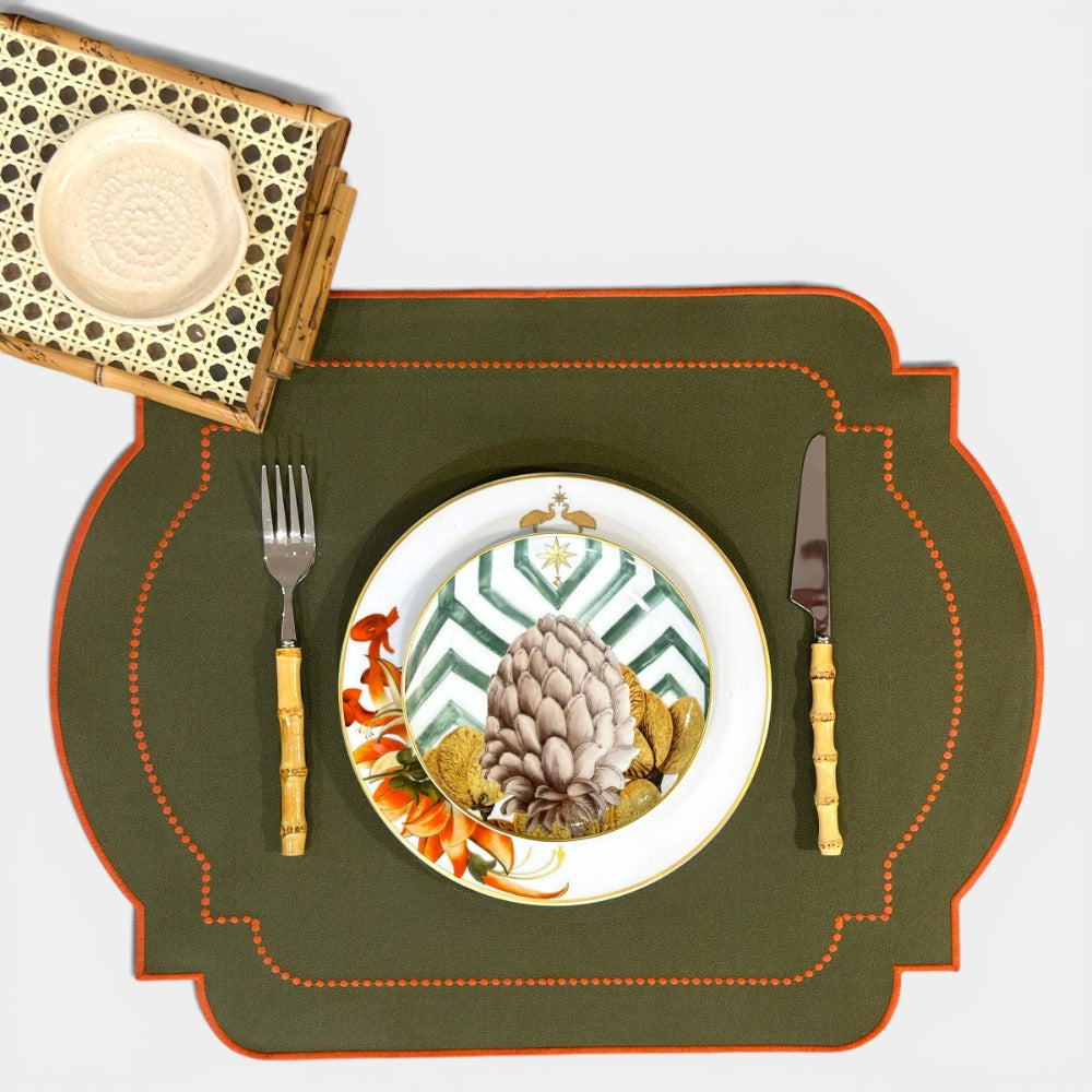 Roterdam Verde Musgo (Set de 6) - Individual de Mesa