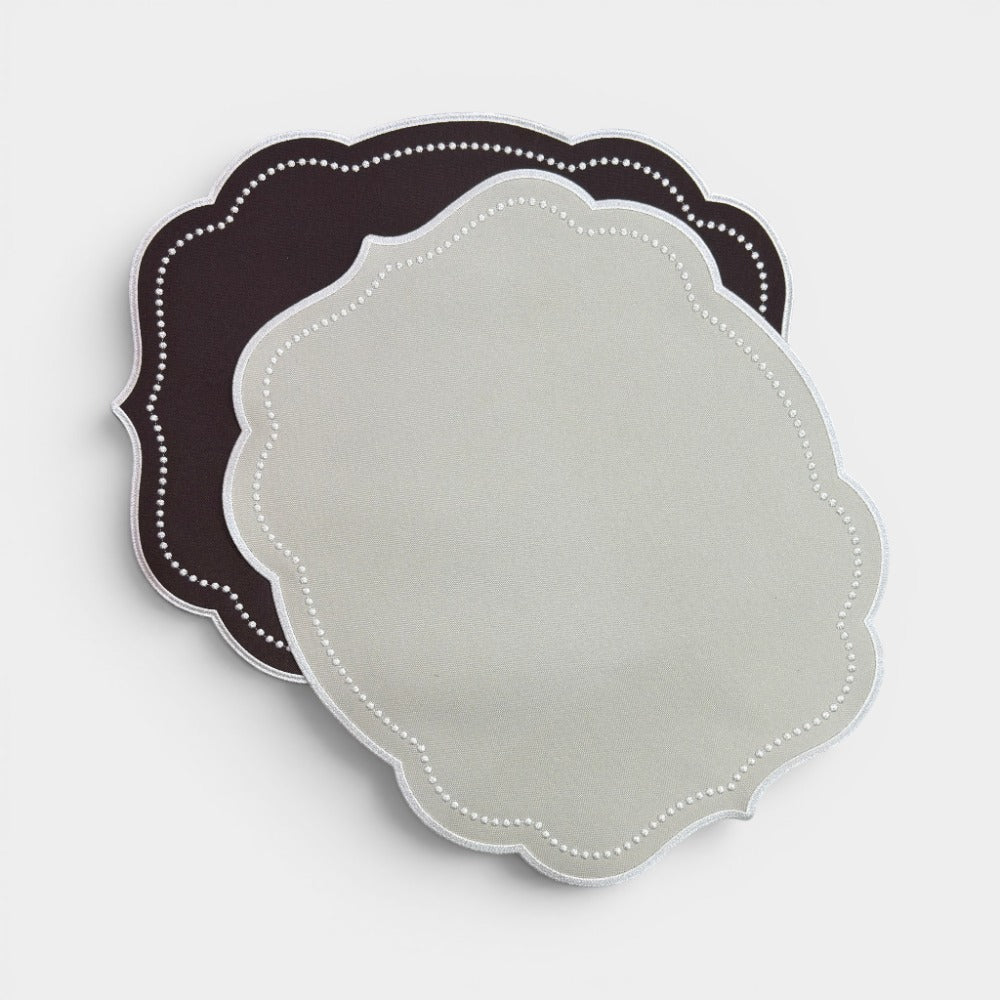 São Paulo Café/Ivory (Set de 6) - Individual de Tela Impermeable