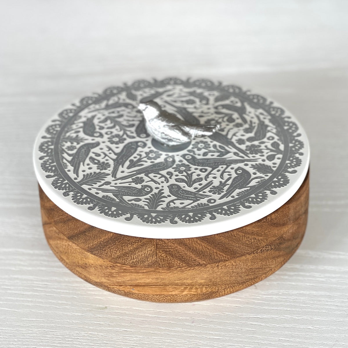 Döni Gris Pájaro Dorado - Tortillero de Madera